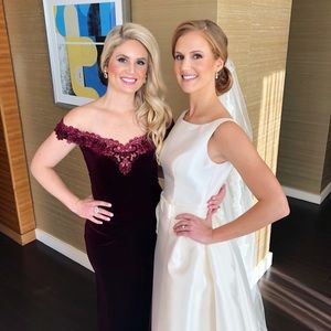 Formal Velvet Wine Gown by La Femme